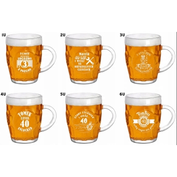 Kufel do piwa z Grawerem Urodziny Rocznica 500ml Dla Mężczyzny