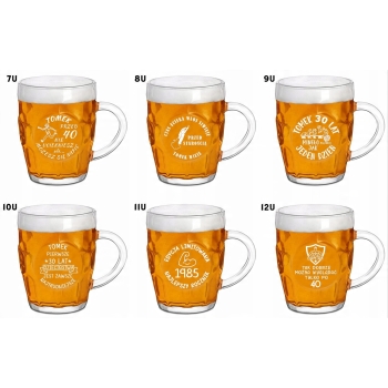 Kufel do piwa z Grawerem Urodziny Rocznica 500ml Dla Mężczyzny