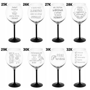 Kieliszek z grawerem do wina Aperola 600ml na Prezent dla Kobiety Urodziny