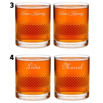 Szklanka z grawerem kryształowa do whisky Bohemia na prezent logo urodziny