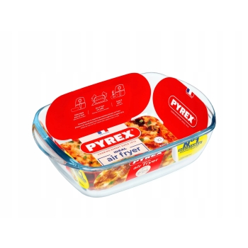 PYREX AIR FRYER Naczynie Żaroodporne Prostokątne Pojemnik 23x15x6cm 1,2L