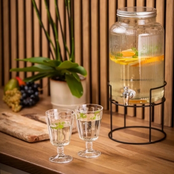 Słoik z kranikiem na stojaku 4L na lemoniadę sok dystrybutor Altom Design