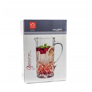 Dzbanek ze szkła kryształowego do zimnych napojów 1,2L RCR Opera