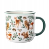 Kubek porcelanowy do Kawy Herbaty jesienny garnuszek 400ml Leśne Zwierzęta