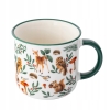 Kubek porcelanowy do Kawy Herbaty jesienny garnuszek 400ml Leśne Zwierzęta