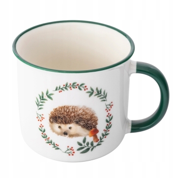 Kubek porcelanowy do Kawy Herbaty jesienny garnuszek 400ml Jeżyk