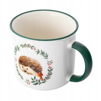 Kubek porcelanowy do Kawy Herbaty jesienny garnuszek 400ml Jeżyk