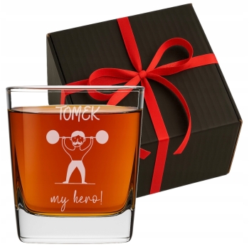 Szklanka do whisky z grawerem 250ml Imię Urodziny Prezent dla Niego
