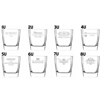 Szklanka do whisky z grawerem 250ml Imię Urodziny Prezent dla Niego