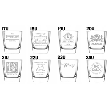 Szklanka do whisky z grawerem 250ml Imię Urodziny Prezent dla Niego