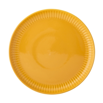 Talerz porcelanowy deserowy 20,5 cm Retro Fusion Solar Żółty