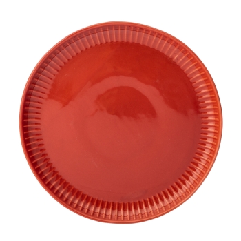 Talerz porcelanowy deserowy 20,5 cm Retro Fusion Coral jesienny pomarańcz