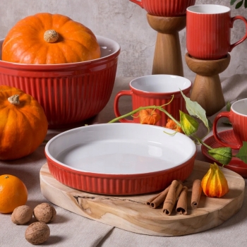 Forma do tarty pizzy naczynie żaroodporne ceramiczne Fusion Coral 24 cm