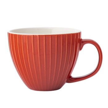 Filiżanka ceramiczna 450ml Retro Fusion Coral pomarańczowa