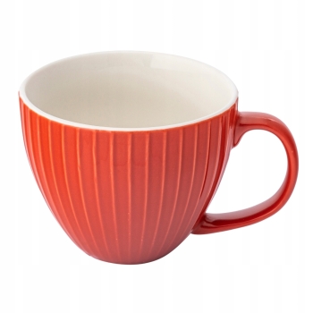 Filiżanka ceramiczna 450ml Retro Fusion Coral pomarańczowa