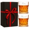 Zestaw 2 szklanki do whisky z grawerem Kryształowe 340ml Twój Napis Prezent