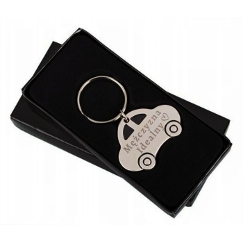 Prezent na Dzień Chłopaka Kufel z grawerem + Brelok Autko Zestaw