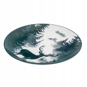 Talerz deserowy porcelanowy zimowy Świateczna Secret Forest 20cm