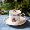 Filiżanka porcelanowa ze spodkiem świąteczna Choinka Magia Świąt 220 ml