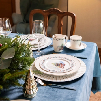 Talerz deserowy porcelanowy Świąteczny Choinka Magia Świąt 20 cm