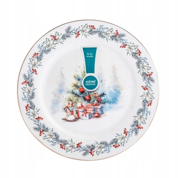 Talerz deserowy porcelanowy Świąteczny Choinka Magia Świąt 20 cm