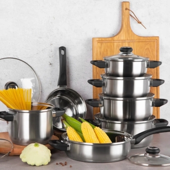 Rondel stalowy z uchwytem Emilio 14cm 0,9 l