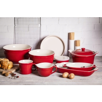 Naczynie żaroodporne okrągłe ceramiczne z pokrywką Red Chilli 2,2 l