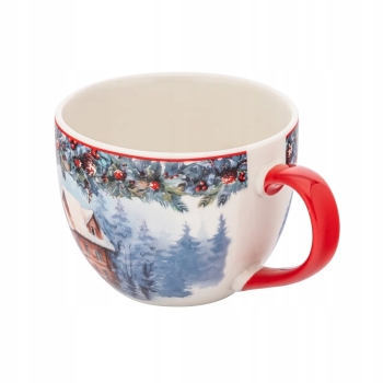 Filiżanka świąteczna porcelanowa Zimowa Chatka Holly Night 400 ml