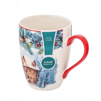 Kubek porcelanowy świąteczny Zimowa Chatka Holly Night 340 ml