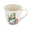 Duży kubek świąteczny porcelanowy XXL 630ml Zimowy Bałwanek