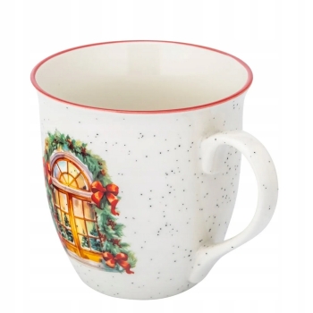 Duży kubek świąteczny porcelanowy XXL 630ml Ozdoby Świąteczne