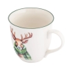Duży kubek świąteczny porcelanowy XXL 630ml Renifer z Szalikiem