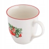 Duży kubek świąteczny porcelanowy XXL 630ml Czerwony Samochód z Choinką