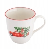 Duży kubek świąteczny porcelanowy XXL 630ml Czerwony Samochód z Choinką