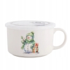 Lunchbox z uchem i pokrywką hermetyczną Pojemnik porcelanowy Bałwanek 800ml