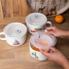 Lunchbox z uchem i pokrywką hermetyczną Pojemnik porcelanowy Samochód 800ml