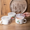 Lunchbox z uchem i pokrywką hermetyczną Pojemnik porcelanowy Elfy 800ml