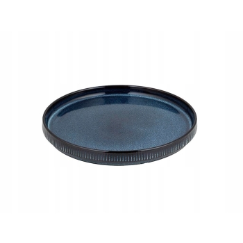 Talerz deserowy ceramiczny Florina Evia Navy Blue 21 cm granatowy