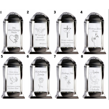 Znicz Kapliczka z grawerem Imię Dedykacja dla Mamy Taty Babci Dziadka 31CM