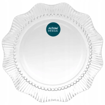 Zestaw 6 szklanych talerzy deserowych 17,5cm Vivienne