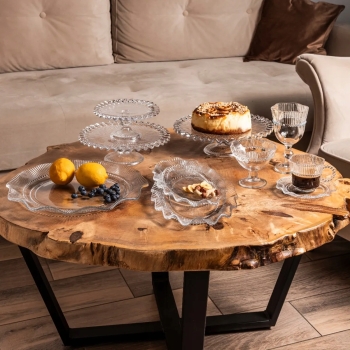 Zestaw 6 szklanych talerzy deserowych 17,5cm Vivienne