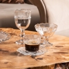Filiżanka ze spodkiem do kawy herbaty szklana Vivienne 200 ml