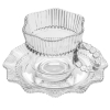 Filiżanka ze spodkiem do kawy herbaty szklana Vivienne 200 ml