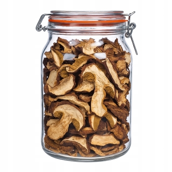 Duży Słoik Szklany z pokrywką i uszczelką na suszone grzyby Pierniki 3,3l