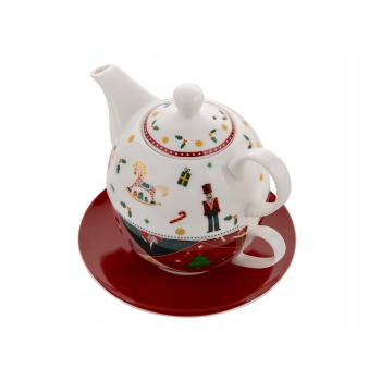 Filiżanka z dzbankiem świąteczny zestaw Tea For One Circus Florina 380ml