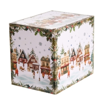 Duży kubek porcelanowy na Prezent kubas XXL ŚWIĄTECZNA WIOSKA 1000 ml