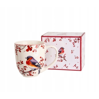 Duży kubek porcelanowy na Prezent kubas XXL Christmas Birds 3 1000ml