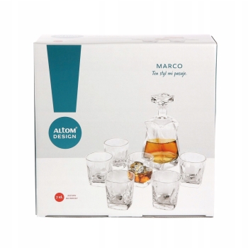 Karafka i komplet szklanek Zestaw do whisky Marco 7 el na Prezent