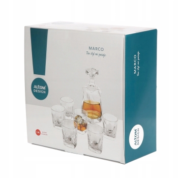 Karafka i komplet szklanek Zestaw do whisky Marco 7 el na Prezent