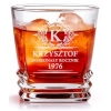 Kwadratowa Szklanka do whisky z grawerem 270ml Imię Prezent na Urodziny